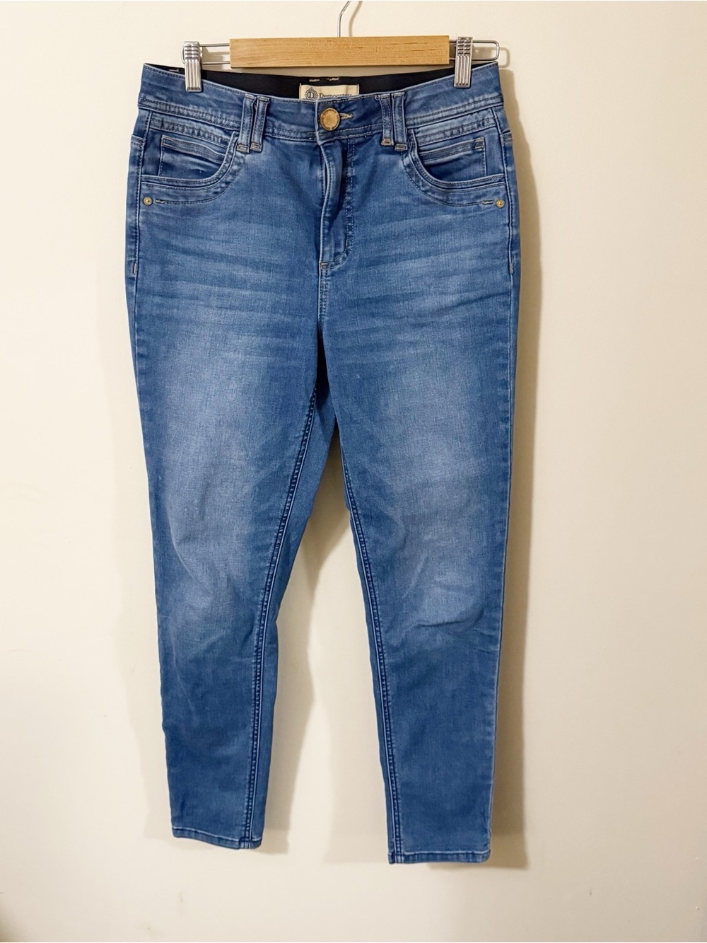 Democracy Womens Ab Technology Size 6 Skinny Jeans Medium Wash